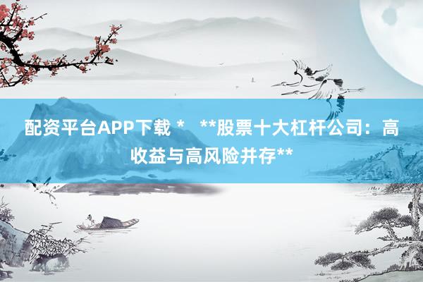 配资平台APP下载 * **股票十大杠杆公司:高收益与高风险并存**
