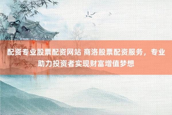 配资专业股票配资网站 商洛股票配资服务，专业助力投资者实现财富增值梦想