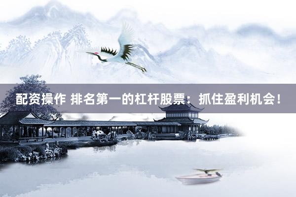 配资操作 排名第一的杠杆股票：抓住盈利机会！