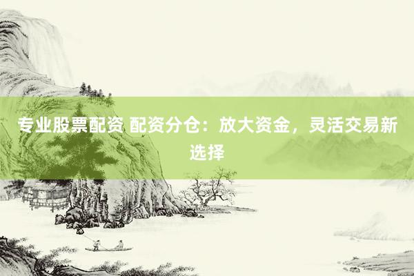 专业股票配资 配资分仓：放大资金，灵活交易新选择