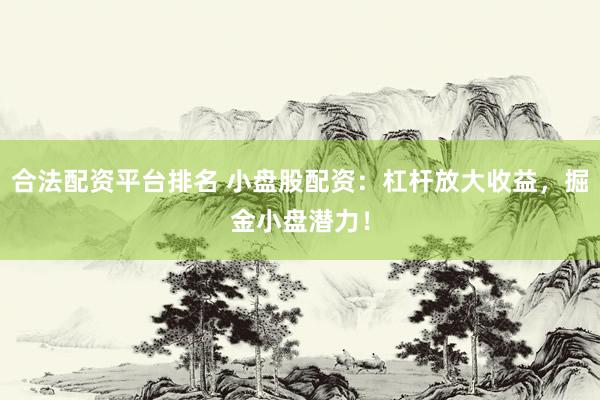 合法配资平台排名 小盘股配资：杠杆放大收益，掘金小盘潜力！