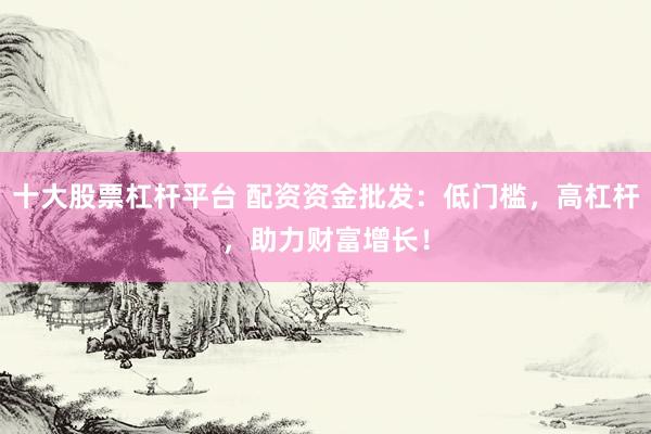 十大股票杠杆平台 配资资金批发：低门槛，高杠杆，助力财富增长！
