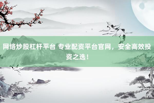 网络炒股杠杆平台 专业配资平台官网，安全高效投资之选！