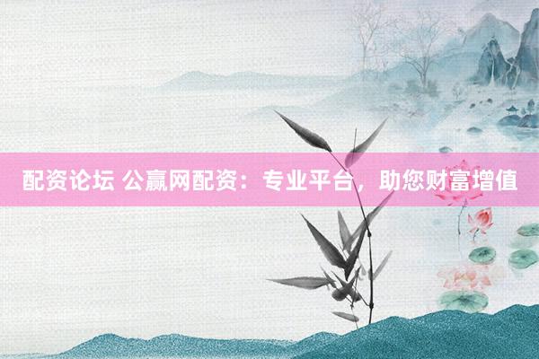 配资论坛 公赢网配资：专业平台，助您财富增值