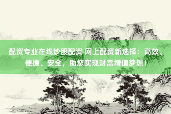 配资专业在线炒股配资 网上配资新选择：高效、便捷、安全，助您实现财富增值梦想！