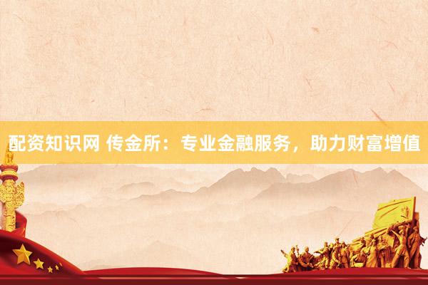 配资知识网 传金所：专业金融服务，助力财富增值