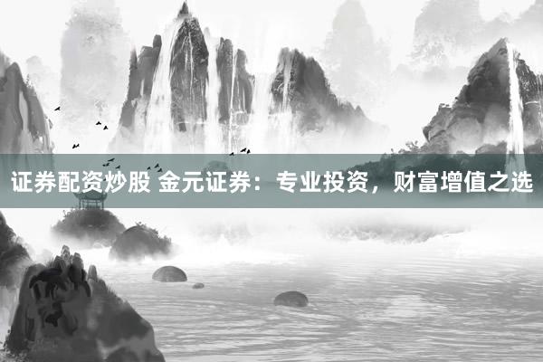 证券配资炒股 金元证券：专业投资，财富增值之选