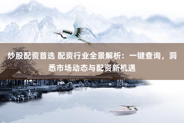 炒股配资首选 配资行业全景解析：一键查询，洞悉市场动态与配资新机遇