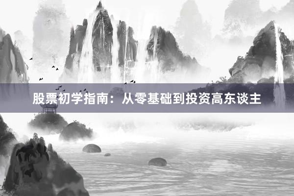 股票初学指南：从零基础到投资高东谈主