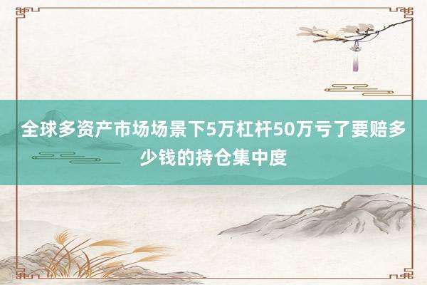 全球多资产市场场景下5万杠杆50万亏了要赔多少钱的持仓集中度