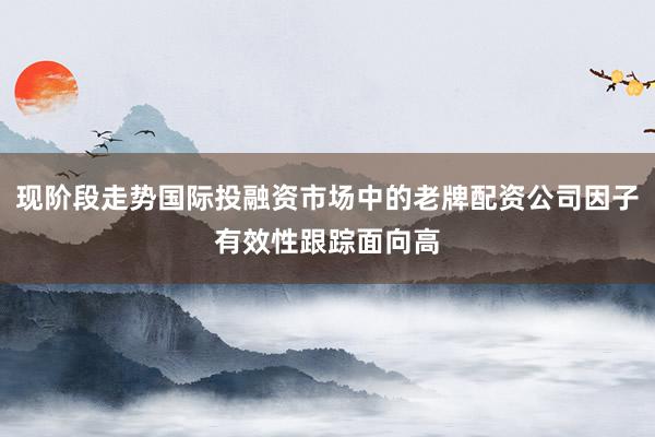 现阶段走势国际投融资市场中的老牌配资公司因子有效性跟踪面向高