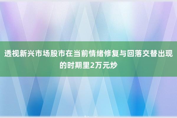 透视新兴市场股市在当前情绪修复与回落交替出现的时期里2万元炒