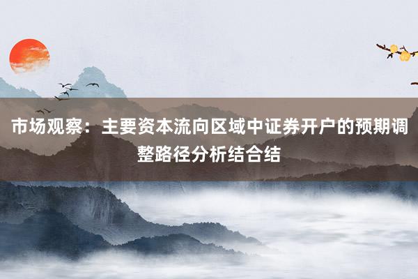 市场观察：主要资本流向区域中证券开户的预期调整路径分析结合结