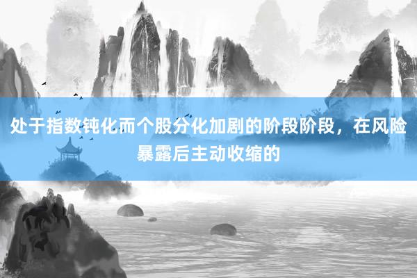 处于指数钝化而个股分化加剧的阶段阶段，在风险暴露后主动收缩的