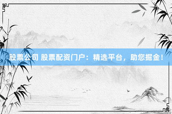 股票公司 股票配资门户：精选平台，助您掘金！