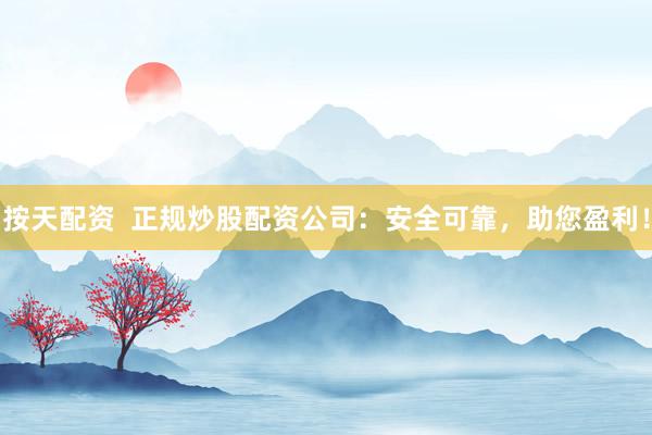 按天配资  正规炒股配资公司：安全可靠，助您盈利！